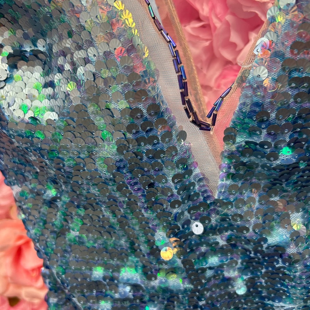 Envious Couture e1324 size 4 multicolor sequin short dress - Picture 3 of 5